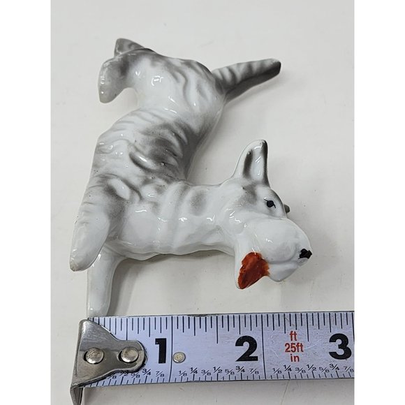 Vintage Porcelain Sottish‎ Terrier Scotty Dog Figurine Japan - Picture 9 of 10